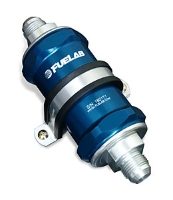 UELAB: 828 SERIES IN-LINE FUEL FILTER (LONG): -6AN INLET/OUTLET