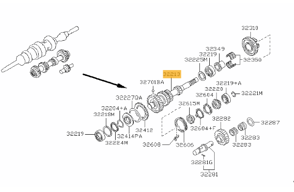 Nissan Gear Counter Shaft RB26DETT