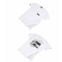 HKS:  T-shirt  - Small NO POWER NO LIFE - WHITE