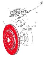 Alcon: Advantage Extreme: 330mm Rear Disc & Bell Assembly: Evo IV - IX