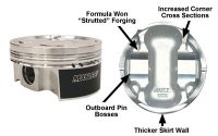 Manley: Subaru EJ20 / EJ25 Platinum Lightweight Pistons - 83mm Stroker (2.6L)