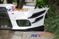 Rexpeed V-Style Carbon Front Splitter Cover - Evo X